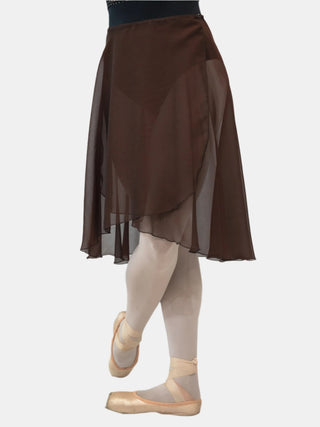 Brown Wrap Long Dance Skirt MP310 for Women by Atelier della Danza MP