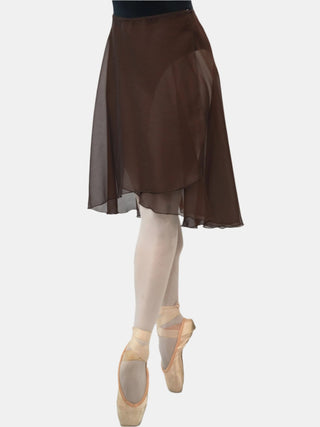 Brown Wrap Long Dance Skirt MP310 for Women by Atelier della Danza MP