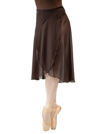 Brown Wrap Long Dance Skirt MP355 for Women by Atelier della Danza MP