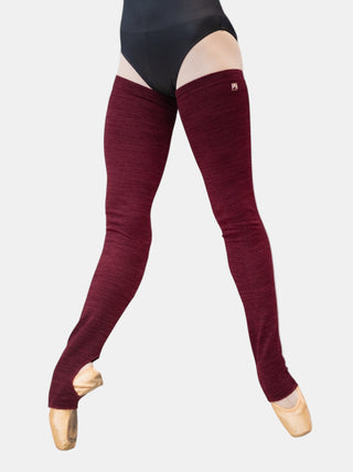 Burgundy Long Dance Leg Warmers MP907 for Women and Men by Atelier della Danza MP