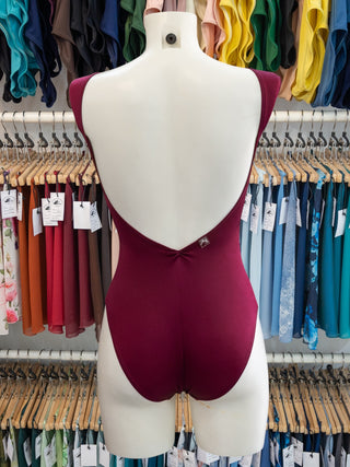 Burgundy Velvet Dance Sleeveless Leotard for Women by Atelier della Danza MP