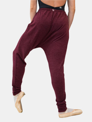 Burgundy Warm-up Dance Harem Pants MP912 for Women and Men by Atelier della Danza