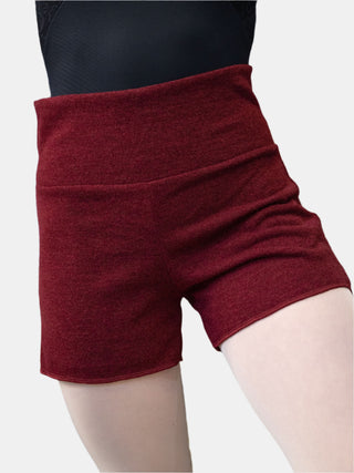 Burgundy Warm-up Dance Shorts MP918 for Women and Men by Atelier della Danza MP