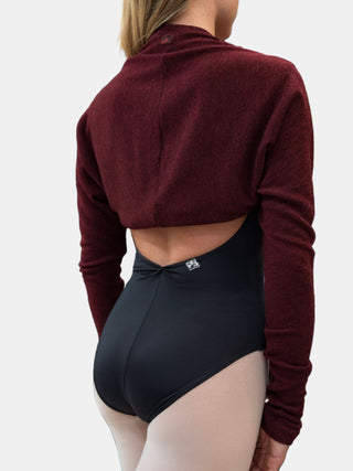 Burgundy Warm-up Dance Shrug MP922 for Women by Atelier della Danza MP