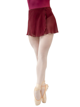 Burgundy Wrap Short Dance Skirt MP301 for Women by Atelier della Danza MP