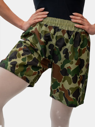 Camouflage Warm-up Dance Trash Bag Shorts MP5006 for Women and Men by Atelier della Danza MP