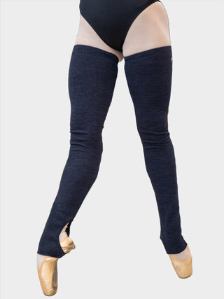 Dark Blue Long Dance Leg Warmers MP907 for Women and Men by Atelier della Danza MP