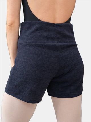 Dark Blue Warm-up Dance Shorts MP918 for Women and Men by Atelier della Danza MP