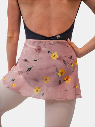 Floral Old Rose Wrap Short Dance Skirt MP302 for Women by Atelier della Danza MP