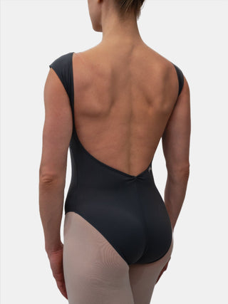 Gray Boat Neck Lace Dance Leotard for Women by Atelier della Danza MP
