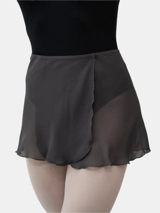 Gray Wrap Short Dance Skirt MP301 for Women by Atelier della Danza MP