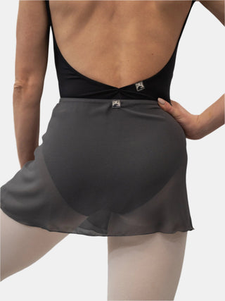 Gray Wrap Short Dance Skirt MP301 for Women by Atelier della Danza MP