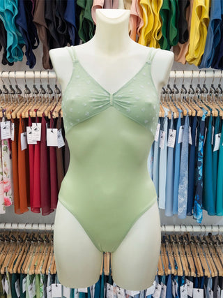 Green Apple Dance Spaghetti Straps Leotard MP701 for Women by Atelier della Danza MP