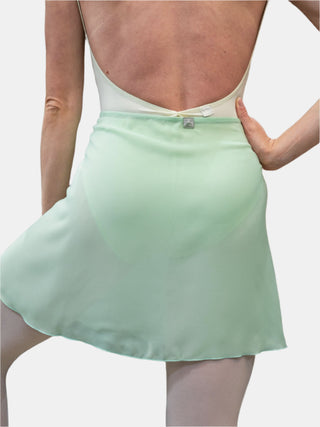 Green Apple Wrap Short Dance Skirt MP345 for Women by Atelier della Danza MP