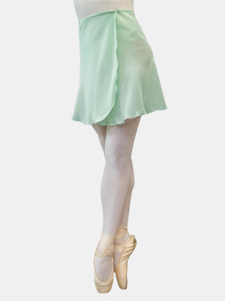 Green Apple Wrap Short Dance Skirt MP345 for Women by Atelier della Danza MP