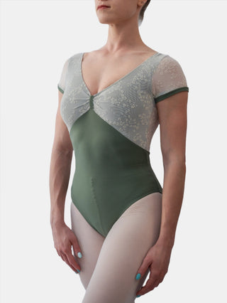 Green Army Dance Cap Sleeve Leotard MP750 for Women by Atelier della Danza MP