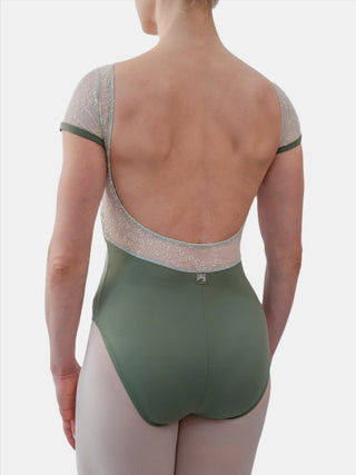 Green Army Dance Cap Sleeve Leotard MP750 for Women by Atelier della Danza MP
