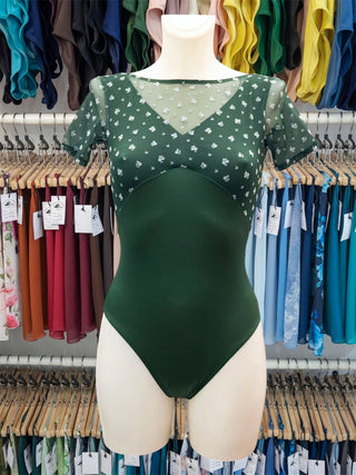 Green Dance Short Sleeve Leotard MP633 for Women by Atelier della Danza MP