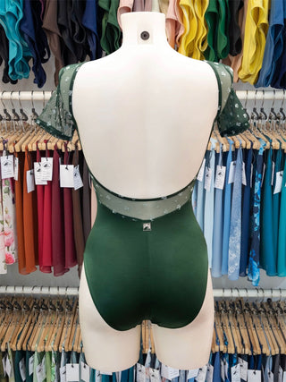 Green Dance Short Sleeve Leotard MP633 for Women by Atelier della Danza MP
