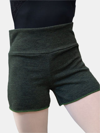 Green Warm-up Dance Shorts MP918 for Women and Men by Atelier della Danza MP