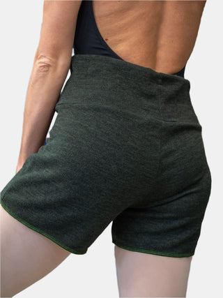 Green Warm-up Dance Shorts MP918 for Women and Men by Atelier della Danza MP
