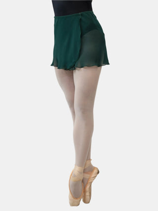 Green Wrap Short Dance Skirt MP301 for Women by Atelier della Danza MP