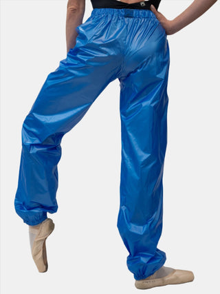 Laminate Blue Warm-up Dance Trash Bag Pants MP5003 for Women and Men by Atelier della Danza MP