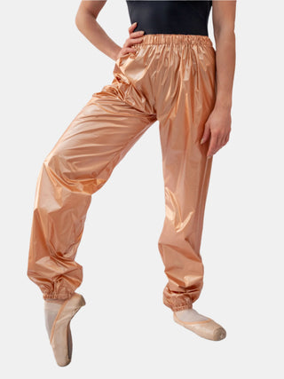 Laminate Peach Warm-up Dance Trash Bag Pants MP5003 for Women and Men by Atelier della Danza MP