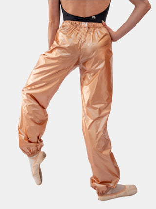 Laminate Peach Warm-up Dance Trash Bag Pants MP5003 for Women and Men by Atelier della Danza MP