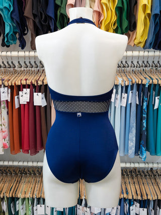 Navy Halter Dance Leotard for Women by Atelier della Danza MP