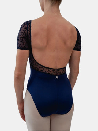 Navy Dance Short Sleeve Leotard MP633 for Women by Atelier della Danza MP