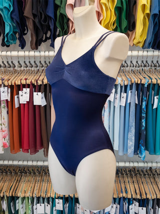 Navy Velvet Dance Spaghetti Straps Leotard MP201 for Women by Atelier della Danza MP 