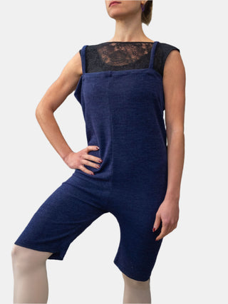 Navy Warm-up Dance Romper for Women and Men Atelier della Danza MP