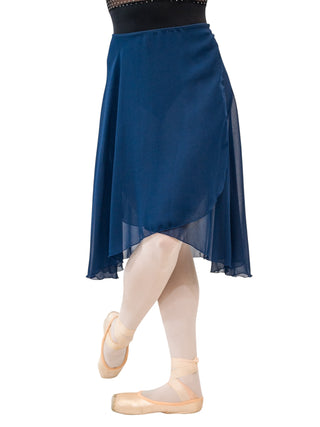 Navy Wrap Long Dance Skirt MP310 for Women by Atelier della Danza MP