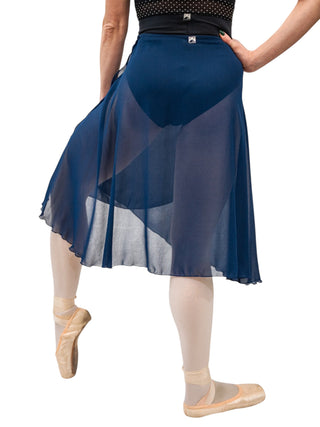 Navy Wrap Long Dance Skirt MP310 for Women by Atelier della Danza MP