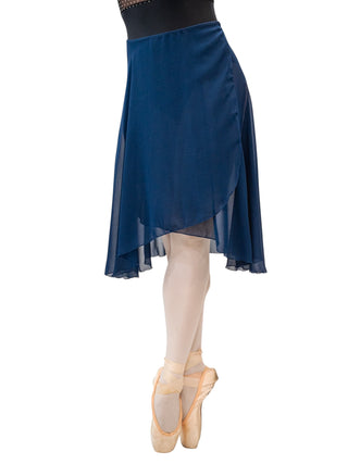 Navy Wrap Long Dance Skirt MP310 for Women by Atelier della Danza MP