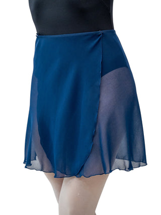 Navy Wrap Short Dance Skirt MP345 for Women by Atelier della Danza MP
