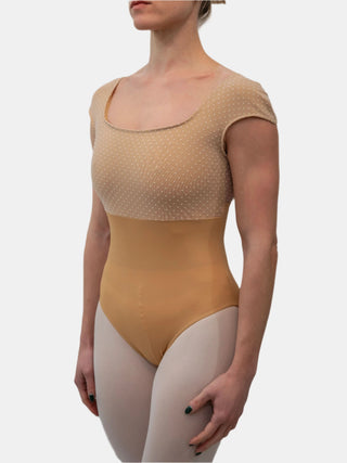 Nude Flock Dance Cap Sleeve Leotard for Women by Atelier della Danza MP