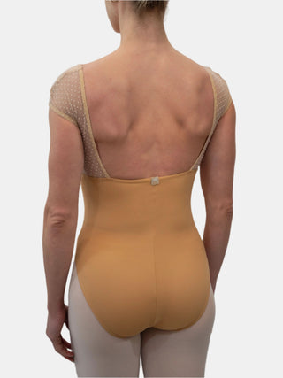 Nude Flock Dance Cap Sleeve Leotard for Women by Atelier della Danza MP