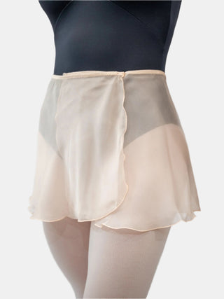Nude Chiffon Wrap Short Dance Skirt MP301 for Women by Atelier della Danza MP