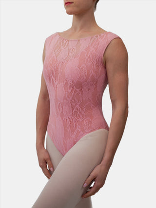 Old Rose Lace Dance Tank Leotard for Women by Atelier della Danza MP