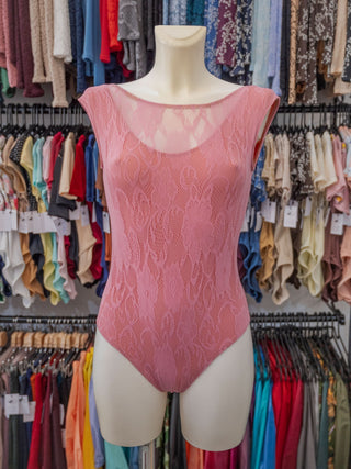 Old Rose Lace Dance Tank Leotard for Women by Atelier della Danza MP