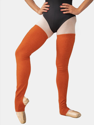 Orange Long Dance Leg Warmers MP907 for Women and Men by Atelier della Danza MP