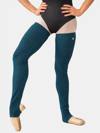 Petrol Long Dance Leg Warmers MP907 for Women and Men by Atelier della Danza MP