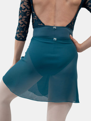 Petrol Wrap Short Dance Skirt MP345 for Women by Atelier della Danza MP