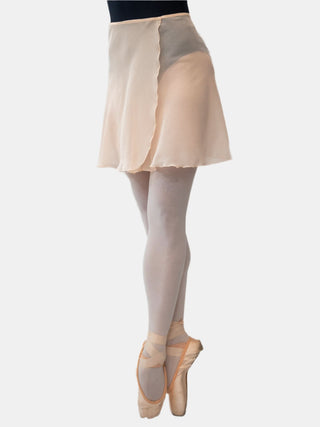 Pink Blush Wrap Short Dance Skirt MP345 for Women by Atelier della Danza MP