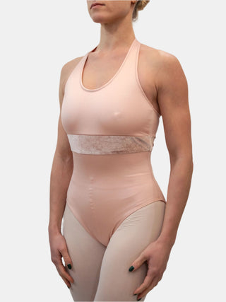 Pink Velvet Dance Halter Leotard for Women by Atelier della Danza MP