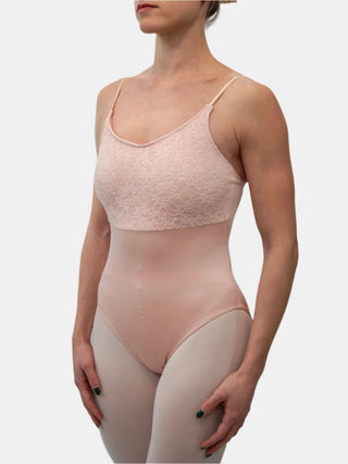 Pink Lace Dance Spaghetti Straps Leotard MP640 for Women by Atelier della Danza MP