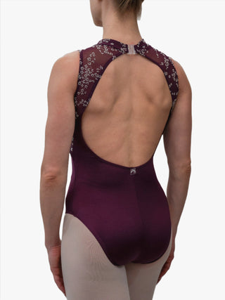 Plum Flock Dance High Neck Leotard for Women by Atelier della Danza MP