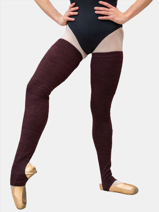 Plum Long Dance Leg Warmers MP907 for Women and Men by Atelier della Danza MP